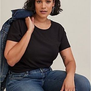 Torrid Everyday Signature Jersey Crew Neck Tee Black